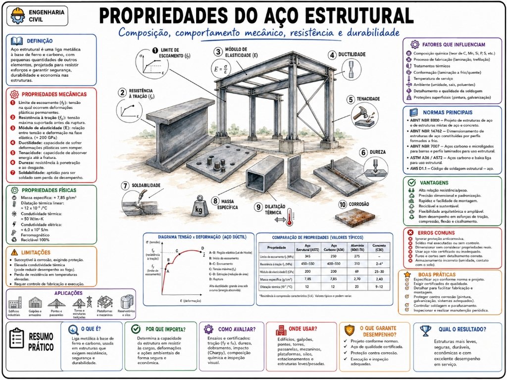 Propriedades do Aço Estrutural (7/10)